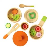 shumee Wooden Toys- Lil Chefs Wooden Cooking Set (Age 3+) 16 Piece Toy Set