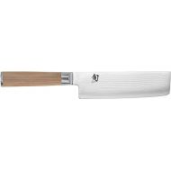 Shun Classic Blonde Nakiri Knife, 6.5 inch VG-MAX Stainless Steel Blade, Cutlery Handcrafted in Japan,Silver