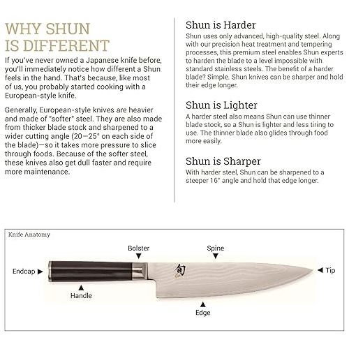  Shun Cutlery Premier Boning & Fillet Knife 6”, Easily Glides Through Meat and Fish, Authentic, Handcrafted Japanese Boning, Fillet and Trimming Knife,Silver