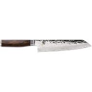 Shun Cutlery Premier Kiritsuke Knife 8”, Master Chef's Knife, Ideal for All-Around Food Preparation, Authentic, Handcrafted Japanese Knife, Professional Chef Knife,Silver