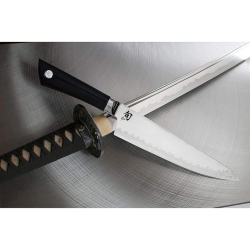  Shun Cutlery Sora Chef's Knife 8”, Gyuto-Style Kitchen Knife, Ideal for All-Around Food Preparation, Authentic, Handcrafted Japanese , Professional Chef Knife, Black