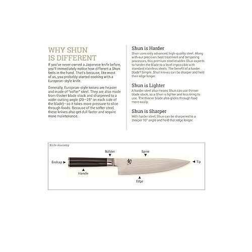  Shun Cutlery Classic Boning & Fillet Knife 6”, Easily Glides Through Meat and Fish, Authentic, Handcrafted Japanese Boning, Fillet and Trimming Knife,Silver