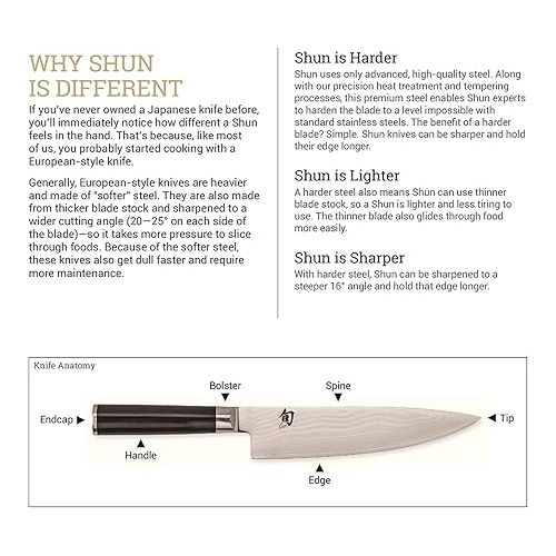  Shun Cutlery Classic Bread Knife 9”, Long Serrations Glide Through Bread, Ideal for Cakes and Pastries, Authentic, Handcrafted, Japanese Serrated Kitchen Knife,Silver