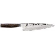 Shun Premier 7-inch Asian Cook’s Knife; High-Performance Japanese Knife; Lighter, Nimbler, Multi-Purpose Kitchen Knife; Handcrafted, Damascus Cladding, Hammered Tsuchime Finish, Pa
