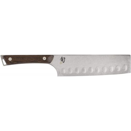  Shun Kanso 6.5-Inch Hollow-Ground Nakiri; Japanese Vegetable Knife; Razor-Sharp, High-Performance Steel Blade, Rustic Heritage Finish; Full-Tang Construction for Optimal Control; T