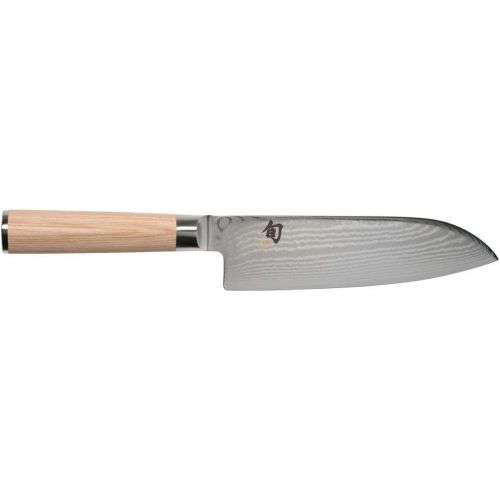  Shun Classic Blonde 7” Santoku Knife, Blonde PakkaWood Handle, Full Tang VG-MAX Blade