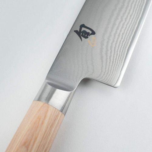  Shun Classic Blonde 7” Santoku Knife, Blonde PakkaWood Handle, Full Tang VG-MAX Blade