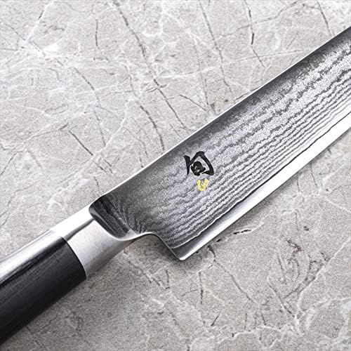  Shun Classic Utility Knife, 6 inch VG MAX Steel with Full Tang Pakkawood Handle, DM0701