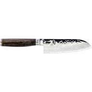 Shun Premier 5.5-inch Santoku; Top Performance in Smaller Kitchen Knife; Proprietary Steel, High-Performance Blade; Hammered Tsuchime Blade Finish; Walnut PakkaWood Handle; Handcra