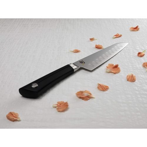  Shun Sora 7 inch Hollow Ground Santoku, Asian-Style Multi-Purpose Knife, NSF Certified, Handcrafted in Japan, VB0718