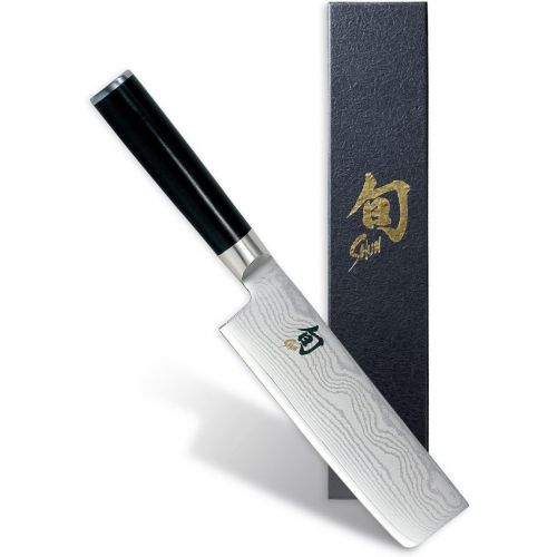  [아마존베스트]Shun Cutlery Classic 6.5” Nakiri Knife; Kitchen Knife Handcrafted in Japan; Hand-Sharpened 16° Double-Bevel Steel Blade for Swift and Easy Precision Work; Beautiful D-Shaped Ebony