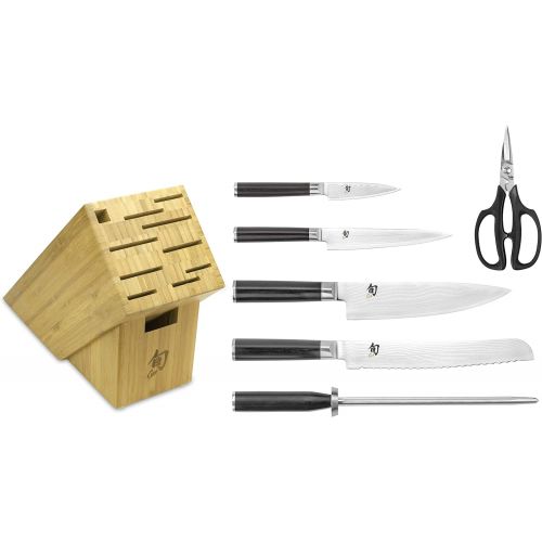  Shun Classic 7-Piece Block Set with Bamboo Block