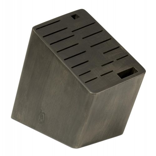  Shun DM0848 17-Slot Angled Knife Block, Black