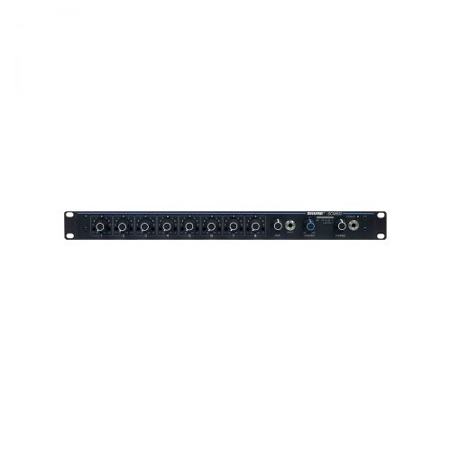  Shure},description:The Shure Model SCM800 is a full-featured, eight-channel rack mount microphone mixer for sound reinforcement, general audio recording, and audio-visual systems.