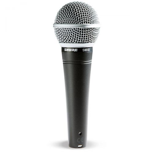  Shure},description:The Shure SM48-LC Microphone offers many of the same qualities as the famous SM58 but at a lower price. This unidirectional dynamic mic is designed for professio