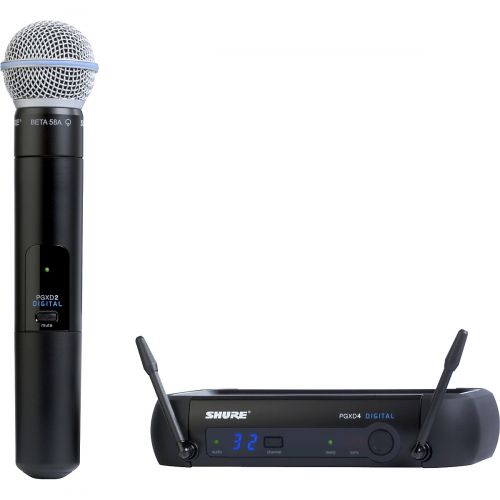  Shure},description:This PGXD24Beta 58A Digital Wireless System from Shure adds the clarity of 24- bit digital audio to the legacy of trusted Shure microphone options for wireless