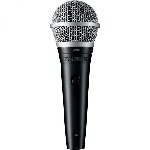  Shure},description:The PGA48 is a professional quality vocal microphone with an updated industrial design that features a black metallic finish and classic silver ball grille. Its