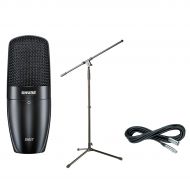 Shure},description:This specially priced Shure mic pack features the multipurpose, large diaphragm PGA27 condenser microphone, and comes with a Musicians Gear MS-220 tripod microph