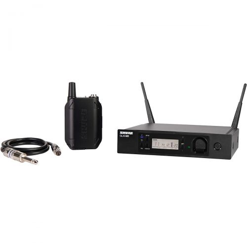  Shure GLXD14R Advanced Guitar Wireless System with GLXD4R Rackmountable Receiver Band 1 Black