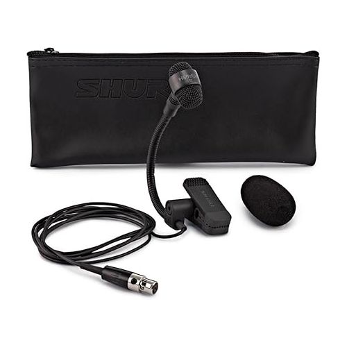 Shure PGA98H Condenser Microphone - with Cardioid Pick-up Pattern,Condenser Gooseneck Instrument Microphone with TA4F Connector for use with Wireless Systems (PGA98H-TQG)