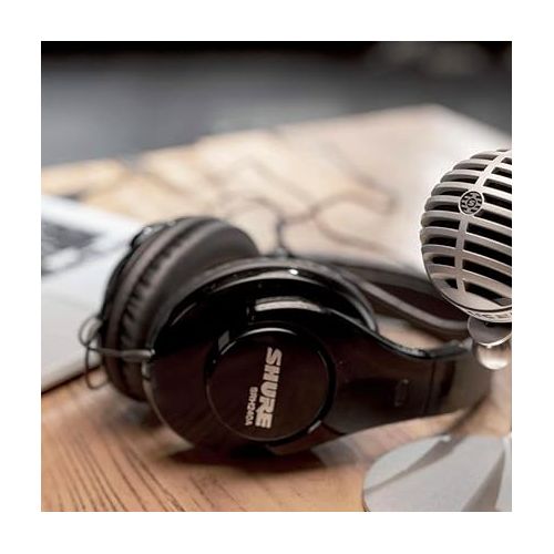  Shure SRH240A Professional Quality Headphones - for Home Recording & Everyday Listening, 40mm Neodymium Dynamic Drivers for Full Bass and Detailed Highs, Threaded 1/4