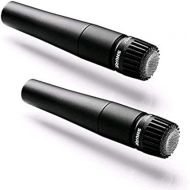 Shure SM57-LC Cardioid Dynamic Instrument Microphone - 2 Pack, XLR