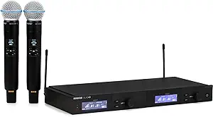 Shure SLXD24D/B58 Dual Channel Wireless Microphone System with 2 BETA 58A Handheld Mics, SLXD24D/B58-G58