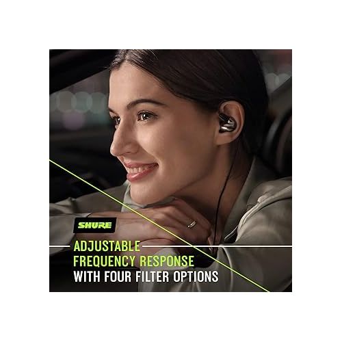  Shure SE846 PRO Gen 2 Wired Sound Isolating Earphones, Secure in-Ear Earbuds, High-End Professional Sound, Hi-Def Four Drivers, Upgraded Sound Filters, Durable Quality, Customizable Frequency - Gray