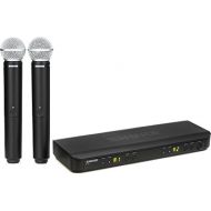 Shure BLX288/SM58 UHF Wireless Microphone System - Perfect for Church, Karaoke, Vocals - 14-Hour Battery Life, 300 ft Range | includes (2) SM58 Handheld Vocal Mics, Dual Channel Receiver | J11 Band