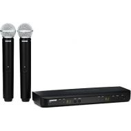 Shure BLX288/SM58 UHF Wireless Microphone System - Perfect for Church, Karaoke, Vocals - 14-Hour Battery Life, 300 ft Range | Includes (2) SM58 Handheld Vocal Mics, Dual Channel Receiver | J11 Band