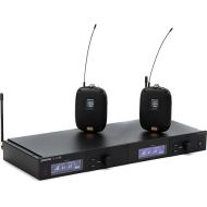 Shure SLXD14D Dual Channel Wireless System with (2) Bodypacks and (2) WA305 Instrument Cables for Guitar/Bass