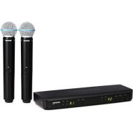 Shure BLX288/B58 UHF Wireless Microphone System - Perfect for Church, Karaoke, Vocals - 14-Hour Battery Life, 300 ft Range | Includes (2) BETA 58A Handheld Vocal Mics, Dual Channel Receiver | H10 Band