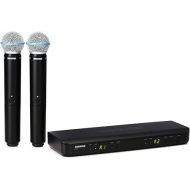 Shure BLX288/B58 UHF Wireless Microphone System - Perfect for Church, Karaoke, Vocals - 14-Hour Battery Life, 300 ft Range | Includes (2) BETA 58A Handheld Vocal Mics, Dual Channel Receiver | H10 Band