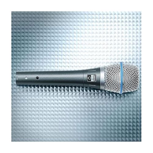  Shure BETA 87A Studio Grade Vocal Microphone with Built-in Pop Filter - Single Element Supercardioid Condenser Mic with A25D Mic Clip and Storage Bag, Ideal for Studio Recording and Live Performances