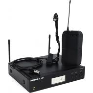 Shure BLX14R/B98 UHF Wireless System - Perfect for Guitar and Bass with 1/4 Jack - 14-Hour Battery Life, 300 ft Range | Includes Clip-on Instrument Mic & Single Channel Rack Mount Receiver | H11 Band