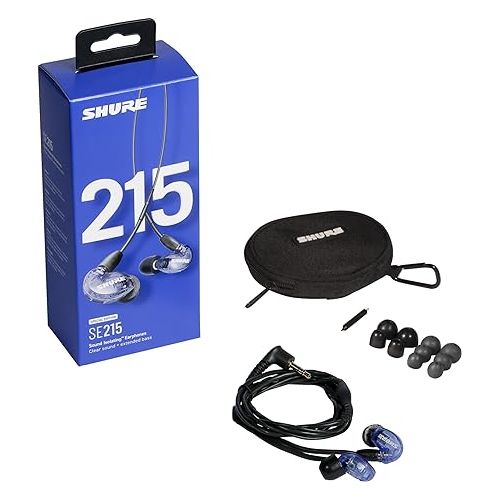  Shure SE215 Special Edition PRO Wired Earbuds - Professional Sound Isolating Earphones, Clear Sound & Deep Bass, Single Dynamic MicroDriver, Great for Music, Gaming, & Calls - Purple