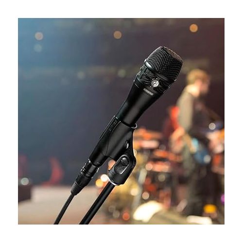  Shure KSM8 Dualdyne Vocal Microphone - Cardioid Dynamic Mic with 2 Ultra Thin Diaphragms and Reverse Airflow Technology for Unmatched Control of Proximity Effect, Presence Peaks, and Bleed - Black