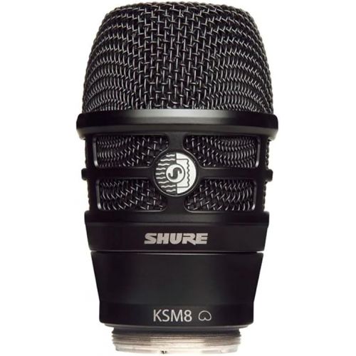  Shure KSM8 Dualdyne Vocal Microphone - Cardioid Dynamic Mic with 2 Ultra Thin Diaphragms and Reverse Airflow Technology for Unmatched Control of Proximity Effect, Presence Peaks, and Bleed - Black