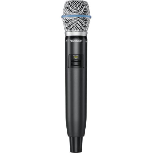  Shure GLXD2+/B87A Handheld Wireless Transmitter with BETA 87A Vocal Mic Capsule and SB904 Battery (12-Hour Life) - for use with GLX-D+ Dual Band Wireless Microphone Systems (Receiver Sold Separately)