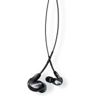 Shure SE215 PRO Wired Earbuds - Professional Sound Isolating Earphones, Clear Sound & Deep Bass, Single Dynamic MicroDriver, Secure Fit in Ear Monitor, plus Carrying Case & Fit Kit - Black (SE215-K)