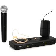 Shure BLX1288/MX153 UHF Wireless Microphone System - Perfect for Church, Karaoke, Stage, Vocals - 14-Hour Battery Life, 300 ft Range | Includes Handheld & Earset Mics, Dual Channel Receiver | H10 Band