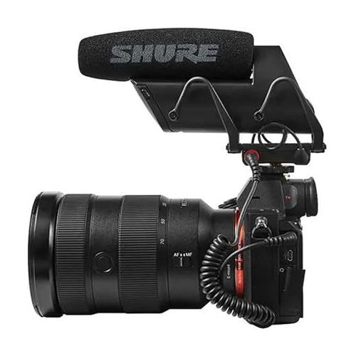  Shure VP83F LensHopper Camera-Mounted Condenser Shotgun Microphone with Integrated Digital Flash Recording - Windscreen, Superior RF Immunity, Backlit LCD, 5-Position Joystick, Rycote Lyre Shock Mount