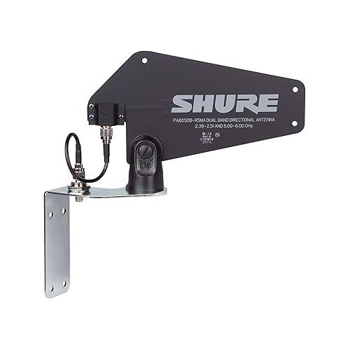  Shure GLX-D+ Dual Band Passive Directional Antenna for GLXD+ Wireless Systems - Improves in Up to 8dB The Reception of GLXD4R+ Receivers and of The GLXD+FM Frequency Manager (PA805DB-RSMA)