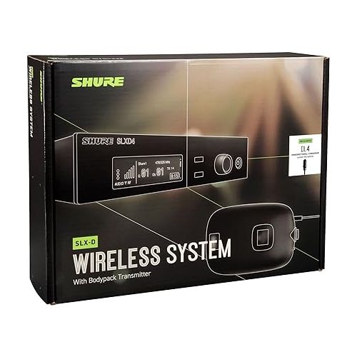  Shure SLXD14/DL4B Wireless Microphone System with Bodypack and DuraPlex Lavalier Mic