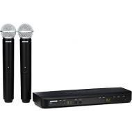Shure BLX288/SM58 UHF Wireless Microphone System - Perfect for Church, Karaoke, Vocals - 14-Hour Battery Life, 300 ft Range | Includes (2) SM58 Handheld Vocal Mics, Dual Channel Receiver | H10 Band