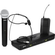 Shure BLX1288/P31 UHF Wireless Microphone System - Perfect for Church, Karaoke, Stage, Vocals - 14-Hour Battery Life, 300 ft Range | Includes Handheld & Headset Mics, Dual Channel Receiver | H10 Band