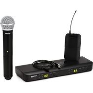 Shure BLX1288/CVL UHF Wireless Microphone System - Perfect for Church, Karaoke, Stage, Vocals - 14-Hour Battery Life, 300 ft Range | Includes Handheld & Lavalier Mics, Dual Channel Receiver | H10 Band