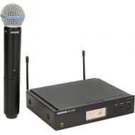 Shure BLX24R/B58 UHF Wireless Microphone System - Perfect for Church, Karaoke, Vocals - 14-Hour Battery Life, 300 ft Range | BETA 58A Handheld Vocal Mic, Single Channel Rack Mount Receiver | H10 Band