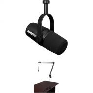 Shure MV7X Single-Person Broadcast Kit with Microphone and Boom Arm