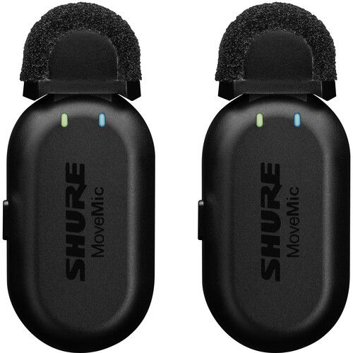  Shure MoveMic Two 2-Person Clip-On Wireless Microphone System for Mobile Devices